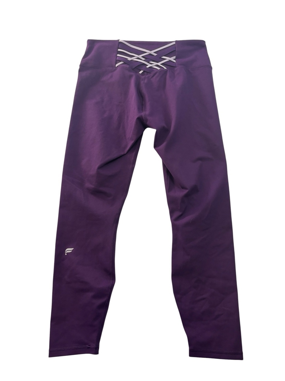 Fabletics Boost PowerHold High Waisted 7/8 Leggings Size Large Luxe Plum Lilac
